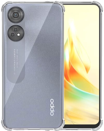 Smartphonica Telefoonhoesje Geschikt voor Oppo Reno 8T 4G Transparant Schokbestendig - Shockproof TPU SIliconen Backcover Case met Stootrand Doorzichtig geschikt voor Oppo Reno8T 4G
