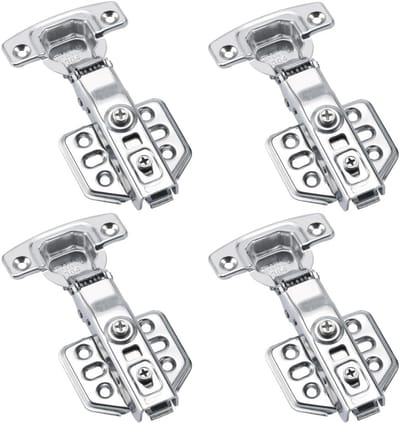 Set van 2 Softclose Kastscharnieren RVS - Voorliggend - 90 Graden - Verstelbaar