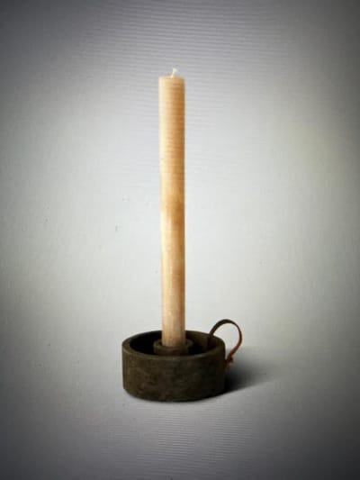 Brynxz Diner kandelaar- Dinnercandleholder Leather Rope Majestic Brown- Moederdag- stoer sober- woondecoratie- Kerst- Sint