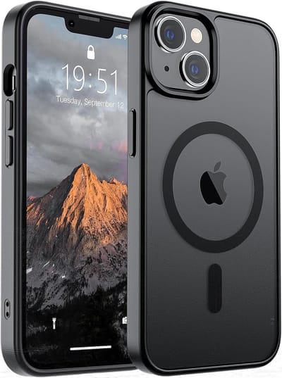 Ntech - Hoesje Geschikt voor iPhone 13 Hoesje Mat Zwart – Transparant Bumper Hoes - Geschikt voor MagSafe hoesje iPhone 13 – Slank & Schokbestendig