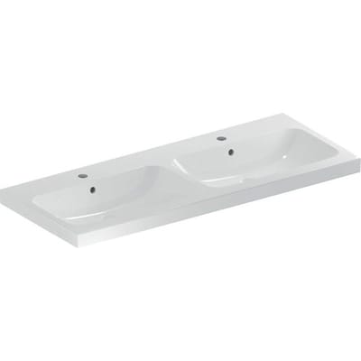 Geberit iCon Light double washbasin 120 cm with 2 tap holes and overflow 501.838.00.1