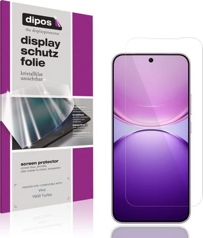 dipos – 4x Beschermfolie geschikt voor Vivo Y600 Turbo | Krasbestendige & heldere Screenprotector Ultra-Thin