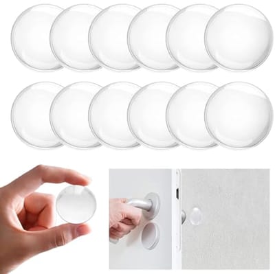 Deurstoppers 40 x 8 mm - 12 Stuks Zelfklevend en Discreet