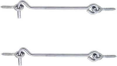 Windhaak - 2x stuks - verzinkt staal - 4 x 0,4 cm - deurhaak - stormhaken/deurhaken