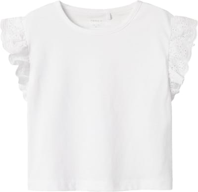 NAME IT NMFHREJAINE CAPSL SHORT NREG TOP PB Meisjes Top - Lucent White