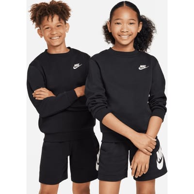 Nike Sportswear Sweatshirts Kinder - Zwart - Maat 147 - 158 CM - Katoen Fleece