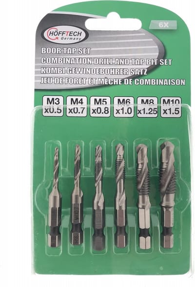 Hofftech Boor Tap Set - M3 t/m M10 - 6 Delig