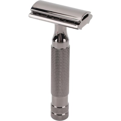 Dubbelsnijdend Veiligheidstrimmer Comfortabele Grip Handmatige Veiligheidsbaardtrimmer Professioneel Roestvrij gray