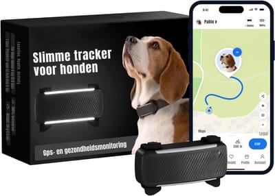 SAVI® GPS Tracker hond - GPS Tracker - GPS Trackers - Zwart - ‎8cm x 3cm x 2cm