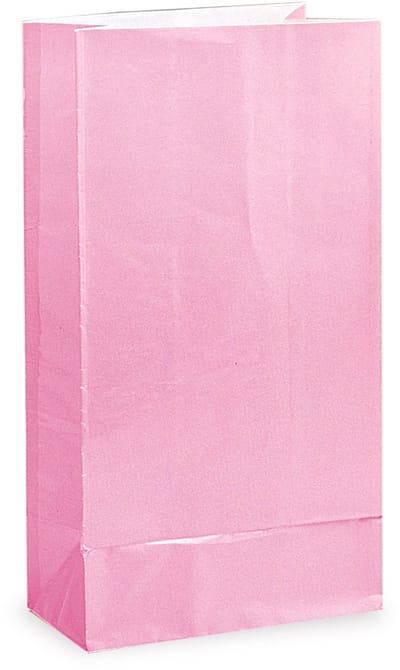 Feestzak lichtroze papier 12 stuks