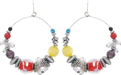 Behave - Oorringen - Kleurrijke boho oorbellen dames - Zomertrend - 6.5 cm