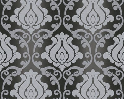 BAROK ORNAMENTEN BEHANG - Grijs Metallic Zwart - AS Creation Adelaide