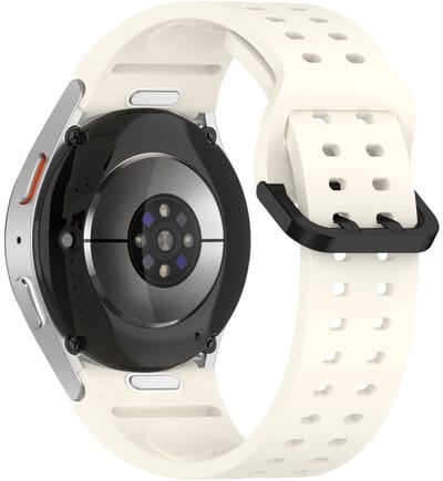 Siliconen bandje - geschikt voor Samsung Galaxy Watch 7 / Watch FE / Watch 6 / Watch 6 Classic / Watch 5 / Watch 5 Pro / Watch 4 / Watch 4 Classic - sterrenlicht