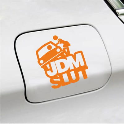 Bumpersticker - JDM Slut - 14 X 13 - Oranje