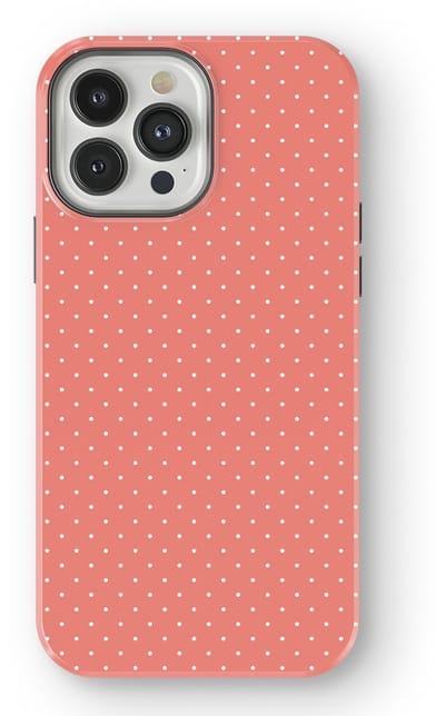 Micro Dots Tough Hoesje geschikt voor iPhone 13 Pro Max | Geschikt Voor Mag | Stippen Motief Backcover geschikt voor iPhone 13 Pro Max Soft Coral