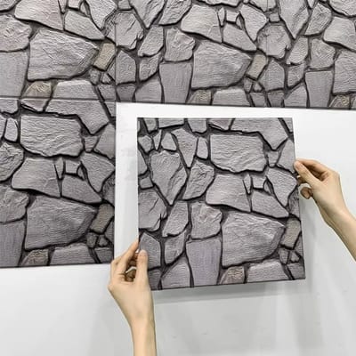 Zelfklevend Behang - 3D Zelfklevend Behang - Behangpapier - Plakbehang - Natuurlijk Baksteenpatroon -30x30cm - 20 Stuks