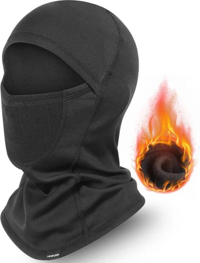 Ademende Bivakmuts voor Outdoor Activiteiten - Thermisch Skimasker voor Heren en Dames - Zwart