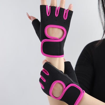 Gewichthefhandschoenen Dames Heren Fitness Gym Handschoenen Halve Vinger Ademend Antislip Gel Pad Bodybuilding Training Halters Handschoenen M