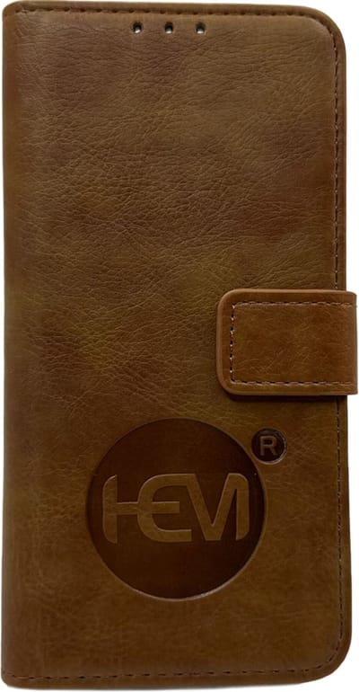 HEM leren Book Case - Geschikt voor iPhone 16 - Hoesje met 3 pasjesuitsnedes - Portemonneehoesje - iPhone 16 hoesje met pasjeshouder - Bronzed Brown