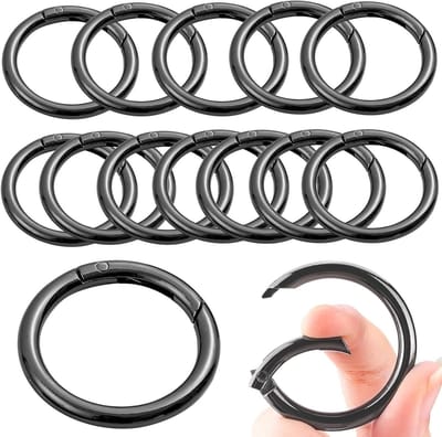 Ronde O-Ringen 40mm - 15 Stuks, Corrosiebestendig en Stevig Ontwerp, Geschikt voor Naaiwerk, Sleutelhangers en Tassen