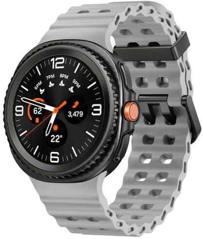 By Qubix - smartwatch bandje - Compatible Samsung bandje - Marine siliconen band - Grijs - Geschikt voor Samsung Galaxy Watch 9 (40/44mm) - Watch 8 (40/44mm) - Watch 8 Classic (46mm)