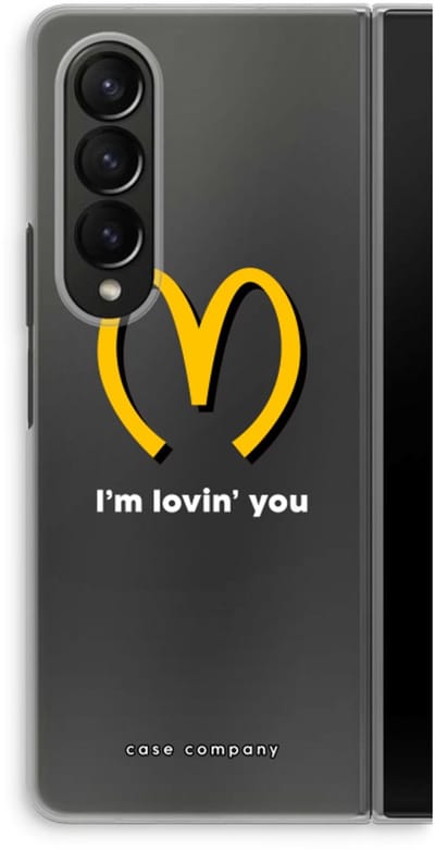 Case Company® - Hoesje geschikt voor Samsung Galaxy Z Fold4 hoesje - I'm lovin' you - Soft Cover Telefoonhoesje - Bescherming aan alle Kanten en Schermrand