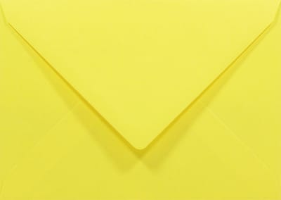 Gladde gele enveloppen C6 - 114 x 162 mm - A6 - 50 stuks - NK natgelijmde - 80 gram - Rainbow - Netuno