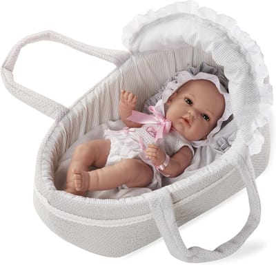 Elegance Pop - Baby Pop - Spelen - Met Draagmand - 33 cm - Grijs