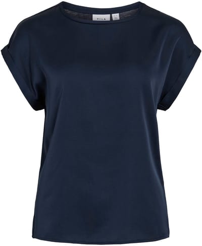 VILA - VIELLETTE S/S SATIN TOP - NOOS Dames T-shirt