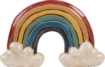 Keramiek Bloempot voor Binnen – Regenboog – Designer Pot – 26x9x16 cm – Regenboogmotief