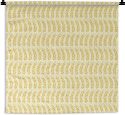Wandkleed - Wanddoek - Graan - Patronen - Waves - 180x180 cm - Wandtapijt