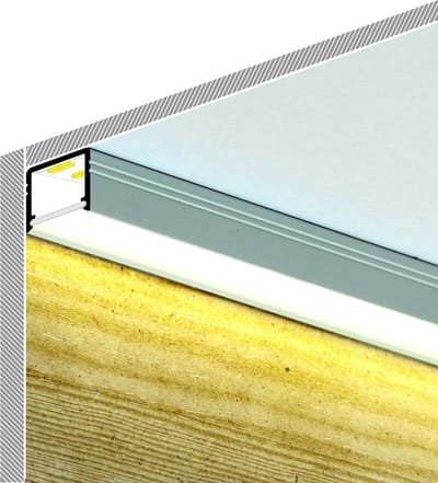 Aluminium LED Profiel 1 Meter Zwart Opbouw Inbouw Inbouw met Melkachtige Afdekking voor LED Strips tot 10mm