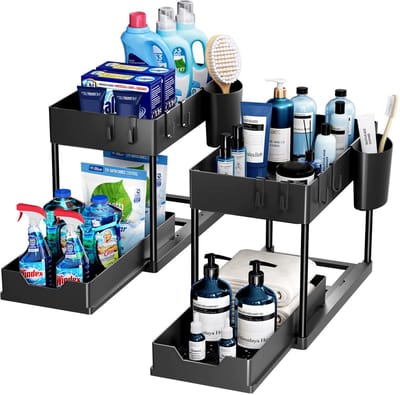 Gootsteenkast Organizer - Keuken Rek Under Sink - Gootsteenrek - Aanrecht Organizer - 2 Stucks