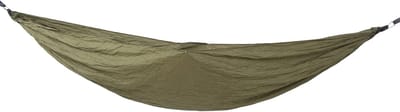 Dubbele Hangmat - Kampeerhangmat Sneldrogend - Buiten Ontspannen - Inclusief Boomriemen - 270x140 cm - Legergroen