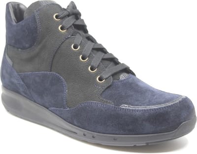 Durea - 9735 H - Hoge sneakersVeterlaarzenDames veterschoenenDames sneakersHalf-hoge schoenen - Kleur: Blauw - Maat: 38.5