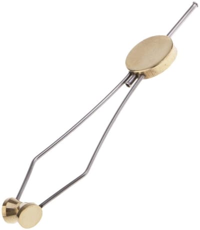 Dailygoods- Vislijnhouder Keramische Disc - Vliegbinden Gereedschap - Spoelhouder - Roestvrij Staal - 10.5 cm - Antislip Thumb Pad - Vliegbindgereedschap
