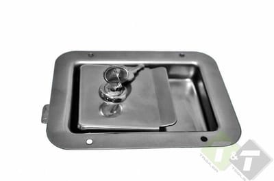 Kofferslot RVS - 146mm x 114mm - Inbouw slot - Slot