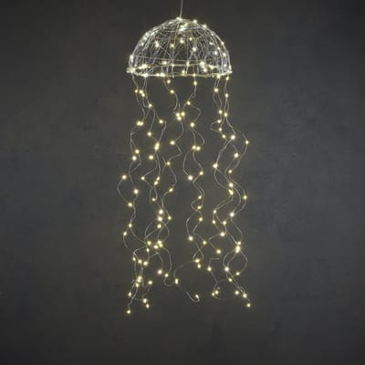 Luca Lighting Kroonluchter Kwal met Klassiek Witte LED Verlichting - L100 x Ø27 cm - Zilver