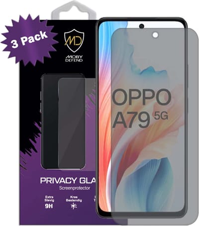 3-Pack MobyDefend Screenprotectors - Geschikt voor Oppo A79 - Matte Privacy Glass Screensavers