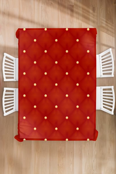 Kerst Tafelkleed - Kerstmis Decoratie - Tafellaken - Patronen - Kerst - Goud - Stippen - 150x220 cm - Kerstmis Versiering - Tafeldecoratie Kerstmis - Kerstdecoratie tafel - Tafelversiering
