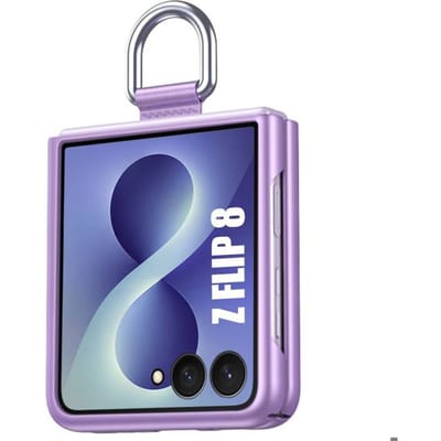Hoesje voor Samsung Galaxy Z Flip 8, Schokbestendige Krasbestendige Bescherming met Gesp - Paars paars