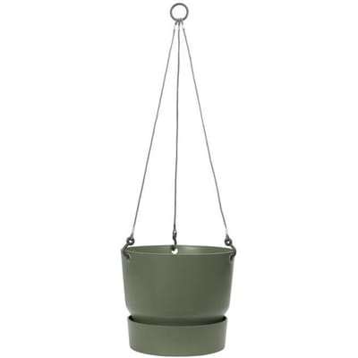 ELHO Pot de fleurs a suspendre Greenville - Ø 23,9 x H 20,3 cm - Extérieur - Vert feuille