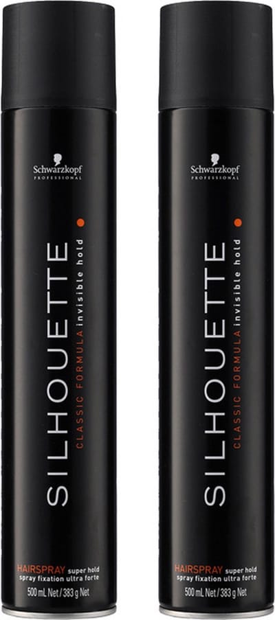 2x Schwarzkopf Silhouette Super Hold Spray 500ml