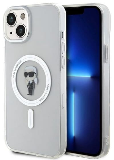 Karl Lagerfeld IML Ikonik - iPhone 15 Plus Hoesje - MagSafe Compatibiliteit - Transparant