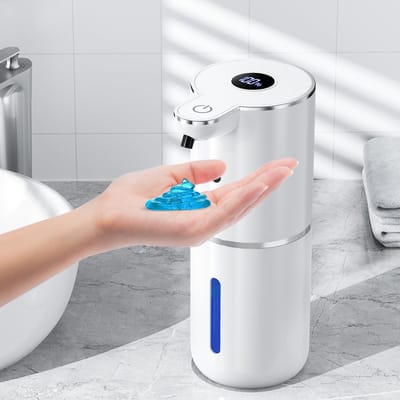 Zeepdispenser - Gel-versie - Automatische dispenser - 380ml tank - 6 doseerniveaus - 1200mAh batterij - Aanrakingloos - IPX5 waterdicht - Geschikt voor keuken en badkamer
