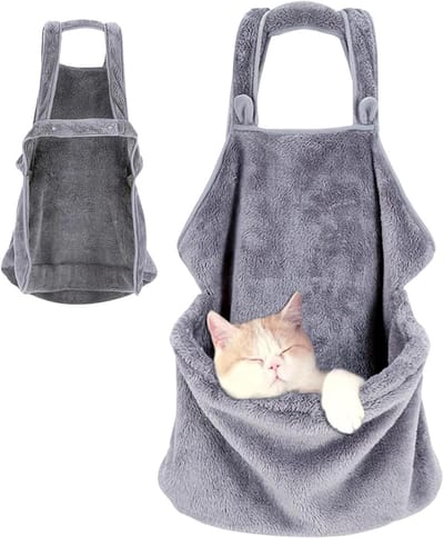 Kattendraagzak - Huisdier Schort - Reizen Met Katten - Handsfree Ontwerp - Tot 7.5kg - Grijs