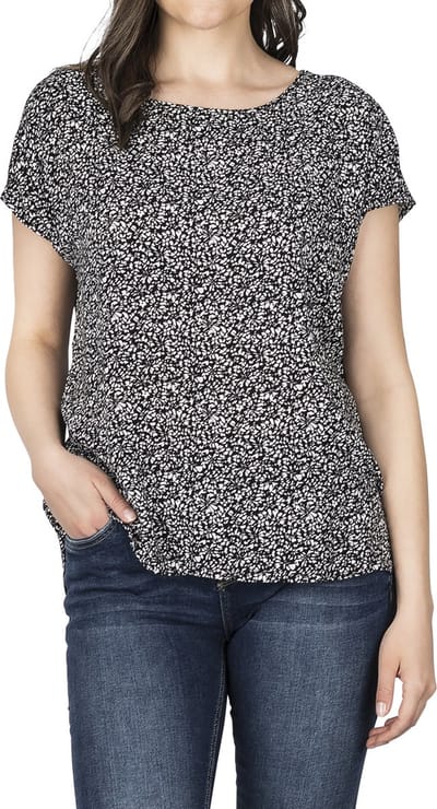 DENIMFY Dames Blouse DFJule regular fit Veelkleurig S Ronde Hals Volwassenen Zomertop - Zomerblouse