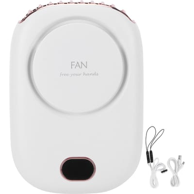 Mini Ventilateur Électrique Portable Chargement USB Suspendu au Cou Ventilateur sans Lames pour Sports d'Extérieur VoyageBlanc blanc