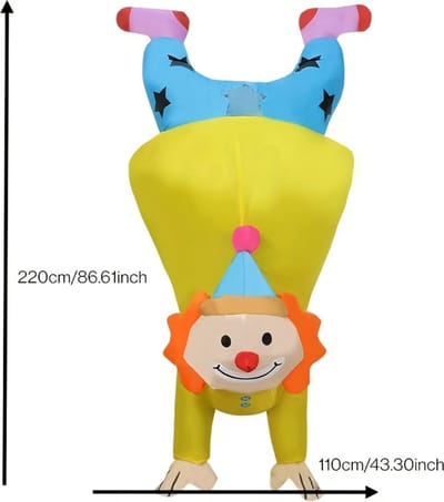 Livano Halloween Outfit - Halloween Kostuum - Pak - Opblaasbaar Kostuum - Costume - Carnaval - Volwassenen - Clown