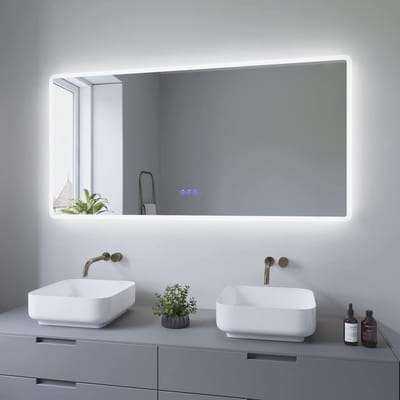 Badkamerspiegel met Verlichting en Dimbare LED - 140x70 cm